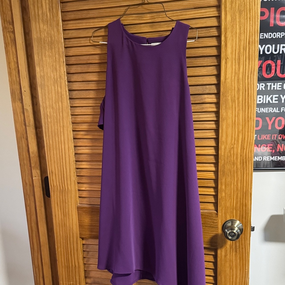 LOFT Asymmetrical Purple Dress